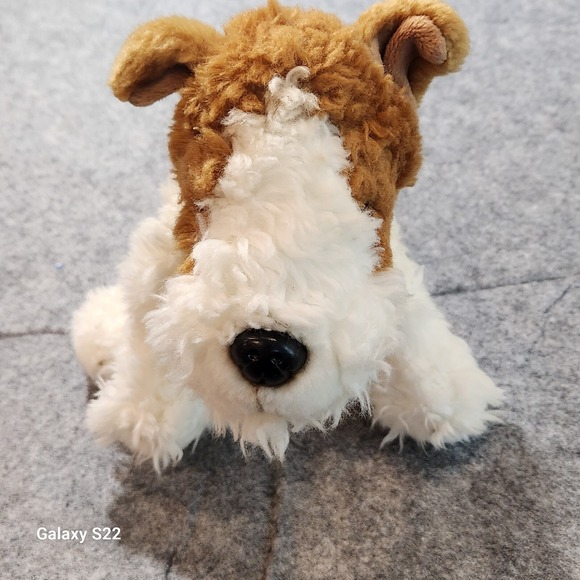 GANZ Other - Hands on a Ganz Plush Dog Tricolor Terrier Stuffed Animal White Brown Black